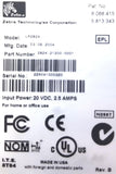 Zebra LP2824 Thermal Label Printer 2824-21200-0001 20VDC 2.5A Rev. B