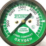 Union Carbide Linde CGA-540 Oxygen Regulator W/ Two Union Carbide Gauges