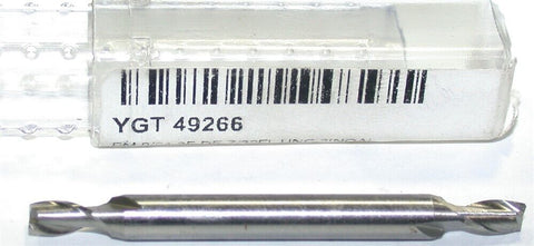 YG-1 49266 5/32" 2 flute HSS Double End End Mill New