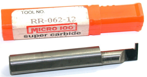 Micro 100 RR-062-12 Carbide Grooving Tool Retaining Ring .062" Width 3/8" Shank