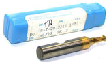 Putnam 96393 3/16" Diameter 3/8" Shank 2 Flute HSS TiN Coat Ball End Mill