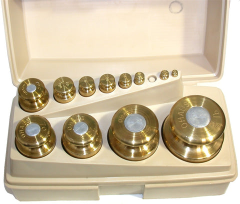 Ohaus STO-A-WEIGH Brass Weight Set 1/32 to 2 lbs
