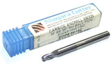 Niagara 66192 Carbide 5/32" 3 Flute Carbide TiCN Coat Ball End Mill New