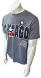 Disney Men's Mickey Mouse Chicago Windy City Gray Short Sleeve Shirt Size Medium