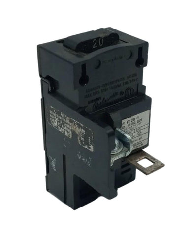 Lot of (2) ITE P120 1 Pole Pushmatic Circuit Breaker 20A 120/240VAC 1 PH Bolt-On