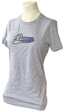 Next Level Women's Puma Graphic Gray Short Sleeve Shirt Size Medium
