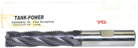 YG-1 E9A86032 1/2" 4 flute Fine Pitch TiAlN Coated Tank-Power Roughing End Mill
