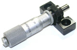 Mitutoyo 149-184 0-15mm .01mm Carbide-Tipped Micrometer Head Spindle Lock w/Base