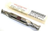 Regal 50119 9/16" Diameter 5/8" Shank 2 Flute Double End HSS End Mill