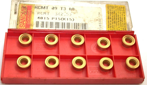 Lot of 10 New Sandvik RCMT 09 T3 00 4015 CoroTurn 107 Turning Carbide Insert