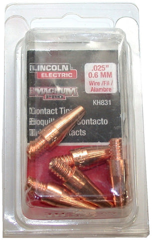 Lincoln Electric KH831 Magnum Pro Welding Contact Tips 5-Pack, 0.025in.