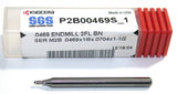 SGS Kyocera P2B00469S_1A .0469" Carbide Ball Endmill 2FL 1/8" Shank