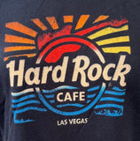 Hard Rock Cafe Women's Las Vegas Navy Short Sleeve Shirt Size Medium
