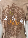 Walt Disney World Men's Goofy Always Charismatic Brown Short Sleeve Shirt Size L