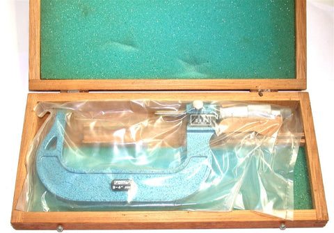 Fowler 52-222-004 3-4" .0001” Digit Counter Outside Micrometer w/Case