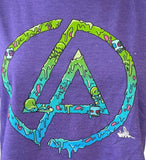 Hard Rock Cafe Women's Linkin Park Graphic Purple Short Sleeve Shirt Size Medium
