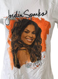 Tultex Women's Jordin Sparks Tour 2010 White Short Sleeve Shirt Size Large