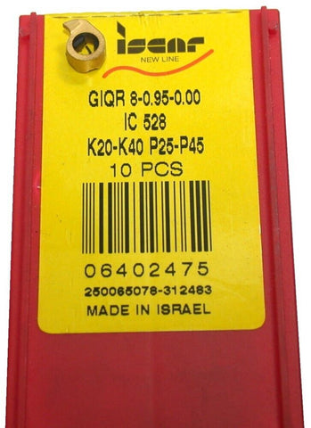 Lot of 7 Iscar GIQR 8-0.95-0.00 IC 528 Internal grooving turning Insert 6402475