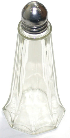 Winco G-110 1-Ounce Tower Glass Shaker with Chrome Top 1 Dozen