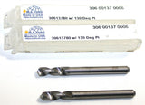 Lot of 2 M.A. Ford 30613780 3.50mm Size, 165°, Solid Carbide Micro Twist Drills