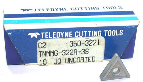 Lot of 9 Teledyne TNMMG-322A-3S Carbide Turning Inserts
