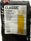 MCR 200BP Classic Rainwear Bib Pants Overall Style XL Yellow Waterproof .35 PVC
