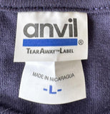 Anvil Men's Swamp People Choot 'Em Troy Landry Graphic Navy Shirt Size Large