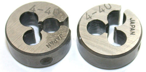 Lot of 2 Adjustable 4-40 HSS 5/8" OD Thread Die
