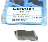 Lot of 10 New Kyocera Ceratip TC-60 Indexable Carbide Inserts 9ZA-8503 REV 2