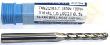 GWS 125709 3/16" Diameter 3/16" Shank 4 Flute Xtra Long Carbide Ball End Mill