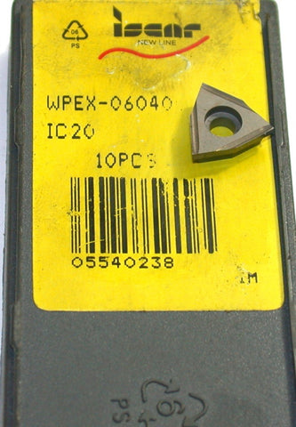 Lot of 10 Iscar WPEX-06040 IC20 Carbide Trigon 80-Degree Turning inserts