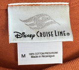 Disney Men's Cruise Lines 15 Year Anniversary Orange Shirt Size Medium