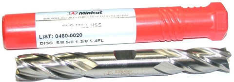 YG-1 Minicut 0460-0020 5/8" Diameter 5/8" Shank 4 Flute HSS End Mill New