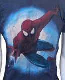 Alternative Men's Spider-Man Turn Off The Dark Graphic Navy Shirt Size Medium