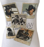 Anvil Women's Tim McGraw Southern Voice Graphic White Tank Top Size Small