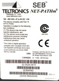 Teltronics SEBNPM2 Site Event Buffer Net-Path M 100-250VAC 47-63Hz 1A 16Mb Sdram