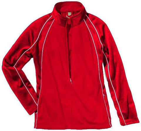 NEW CHARLES RIVER APPAREL 4984 GIRL'S OLYMPIAN JACKET RED/WHITE SIZE LARGE