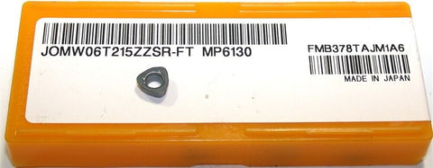 Lot of 6 Mitsubishi JOMW06T215ZZSR-FT MP6130 Indexable Milling Carbide Inserts