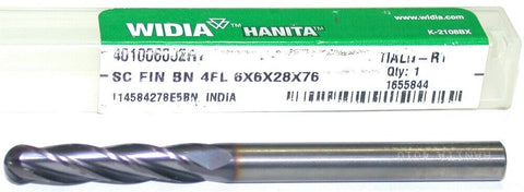 Widia 401006002RT TiALN-RT Carbide TiAlN Coated 7mm 4 Flute End mill New