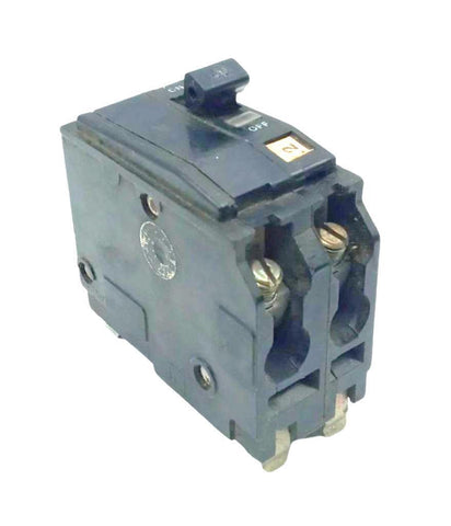 Square D QO240 2 Pole Circuit Breaker 40A 120/240VAC 48VDC Plug-In Mount