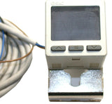 SMC ISE20-N 12 - 24VDC Digital Pressure Switch W/ cable and bracket