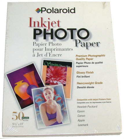 Box of 50 Sheets Polaroid 8.5" x 11" Inkjet Photo Paper 9332002-B05-030 New
