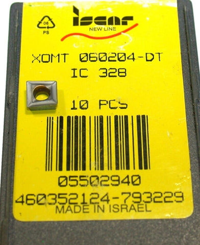 Lot of 10 New Iscar XOMT060204-DT IC328 DR Drills inserts 05600811