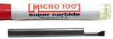Micro 100 BB-080300 Carbide Boring Bar .09" Dia Min Bore 1/8" shank 0.3 in depth