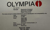Olympia 79763 Black Correctable Ribbon 13mm x 106.8m