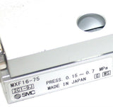 SMC MXF16-75 3" Stroke Guided Slide Cylinder Low Profile Slide Table w/ sensors