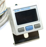 SMC ZSE30A-01-D 12 - 24VDC Digital Vacuum Pressure Switch W/ cable and bracket