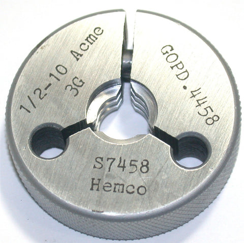 HEMCO Thread Gage 1/2-10 3G Acme Go Gage