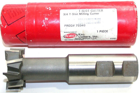 KEO 70340 3/4 T-Slot Milling Staggered Tooth Cutter 1-15/32" Diameter 1" Shank