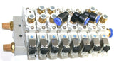 SMC 8 Solenoid 24V SY5120-5LZD-01 Stack Up Bank Assembly Assembly